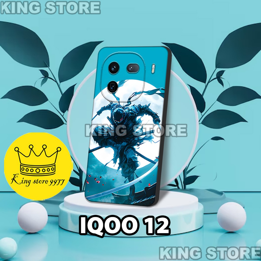 (KS9) Softcase karet untuk hp IQOO 12/Motif Samurai/casing IQOO 12/case IQOO 12 2025/silikon IQOO 12