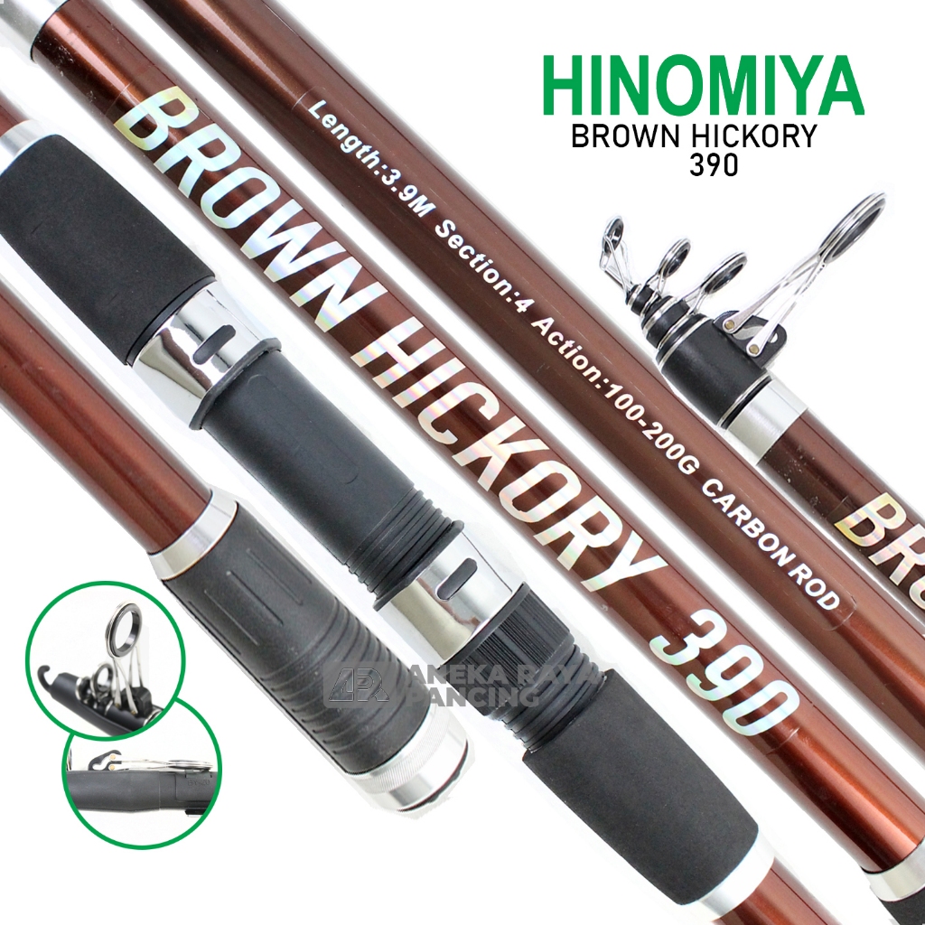 Joran Teleskopik Hinomiya Brown Hickory 360 - 420 | Carbon Rod | ARP