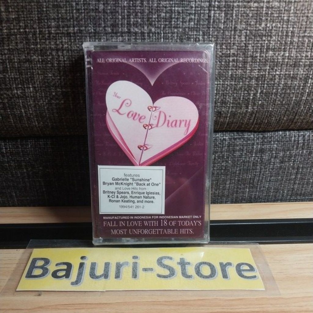 Kaset Pita Love Diary "Ronan Keating" "98" "Shania Twain" "Brian Mcknight" "Jordan Knight" "Britney 