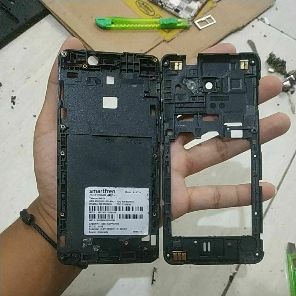 frame plus bazzel bekas Smartfren Andromax 4g model A16C3H