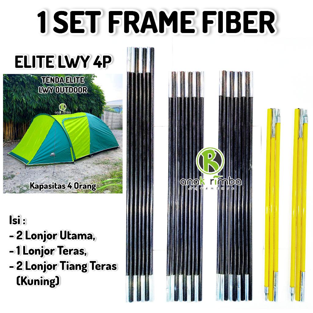 frame fiber tenda lwy elite kapasitas 4 orang
