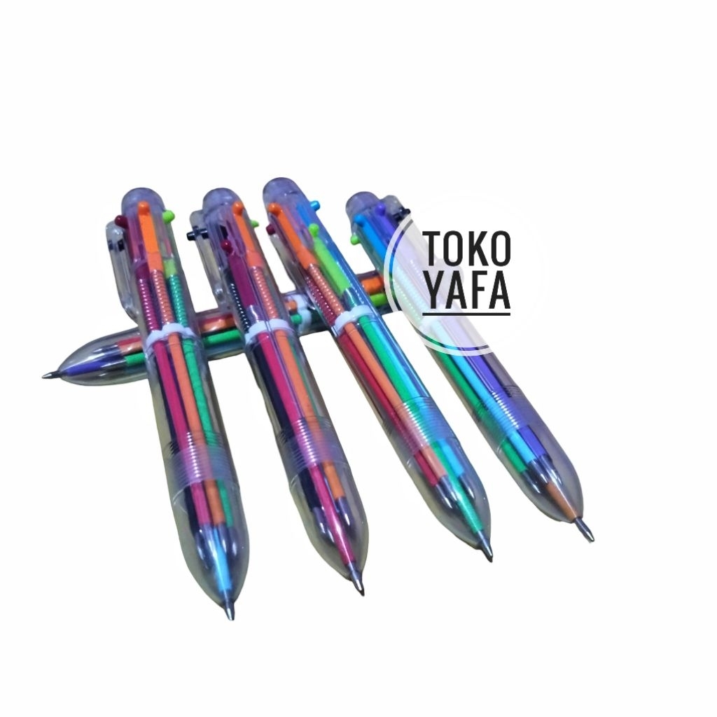 

1pcs Pulpen Tinta 6 Warna Transparan Bullet Tip 0.5mm Ballpoint Alat Tulis Perlengkapan Sekolah Kantor 6in1 Warna Warni Pen Six-in-One Color Bolpen Cetek Perlengkpan Menulis Bisa Untuk Souvenir Pernikahan - FR Gallery