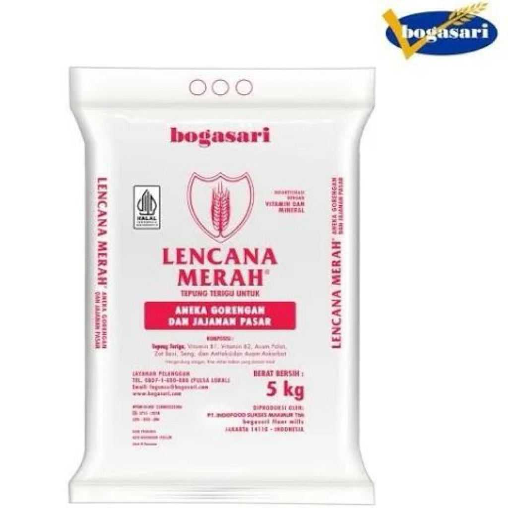 

Tepung Terigu Lencana Merah Kemasan 5kg