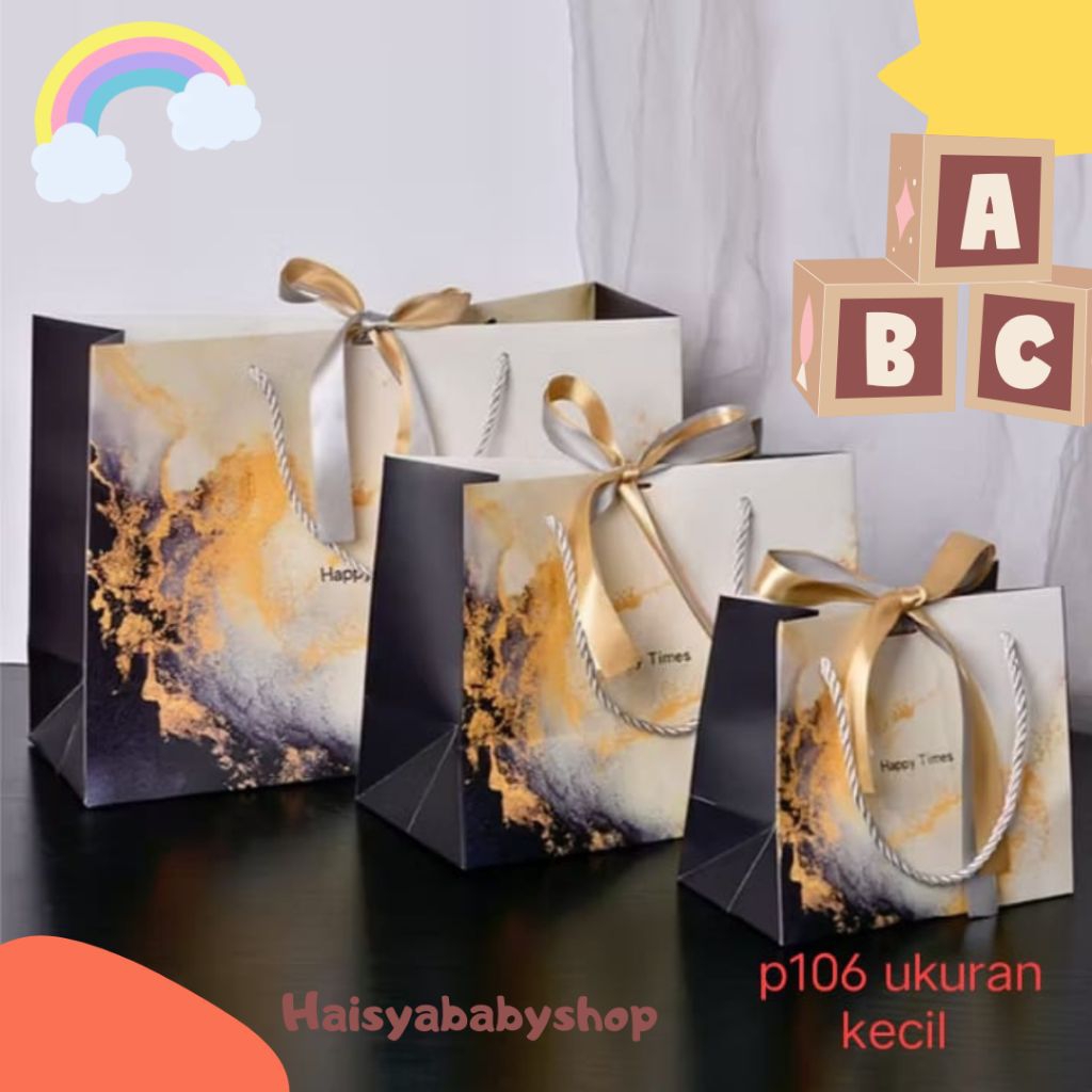 

P106 PAPER BAG KADO GIFT BAG TAS HAMPERS UKURAN KECIL 18x10x16 CM haisyababyshop