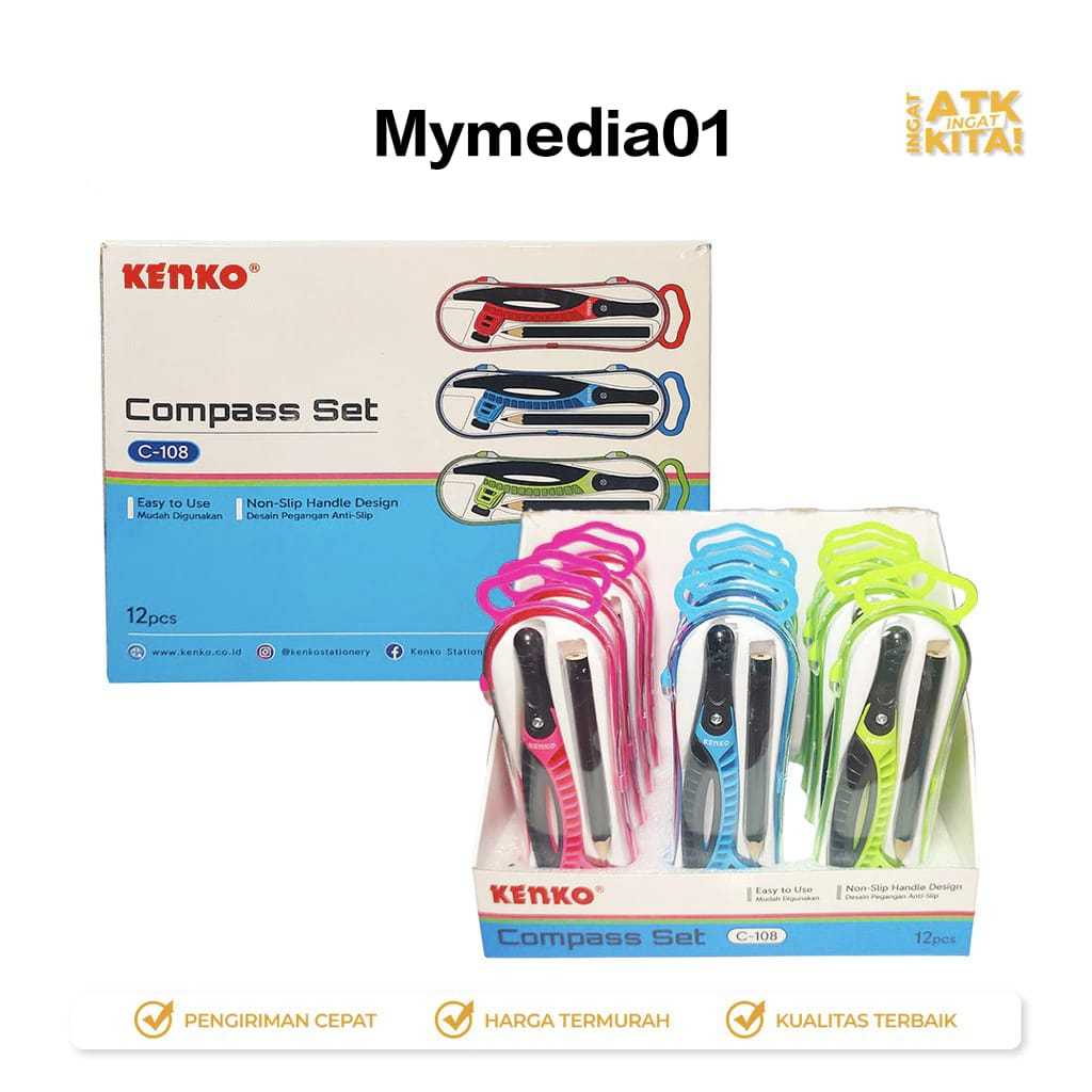 

JANGKA COMPASS SET KENKO C-108 MATH SET JANGKA MATEMATIKA 1 SET TERMURAH