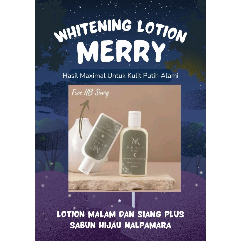 Pre Order Handbody Malam Cream Kuning  Merry Beauty Care Perawatan Kulit Tubuh Whitening Yellow Loti