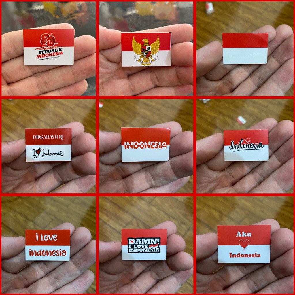 

(1pack isi 20pcs) Sticker Pipi Edisi Kemerdekaan Indonesia Merah Putih / 17 Agustusan