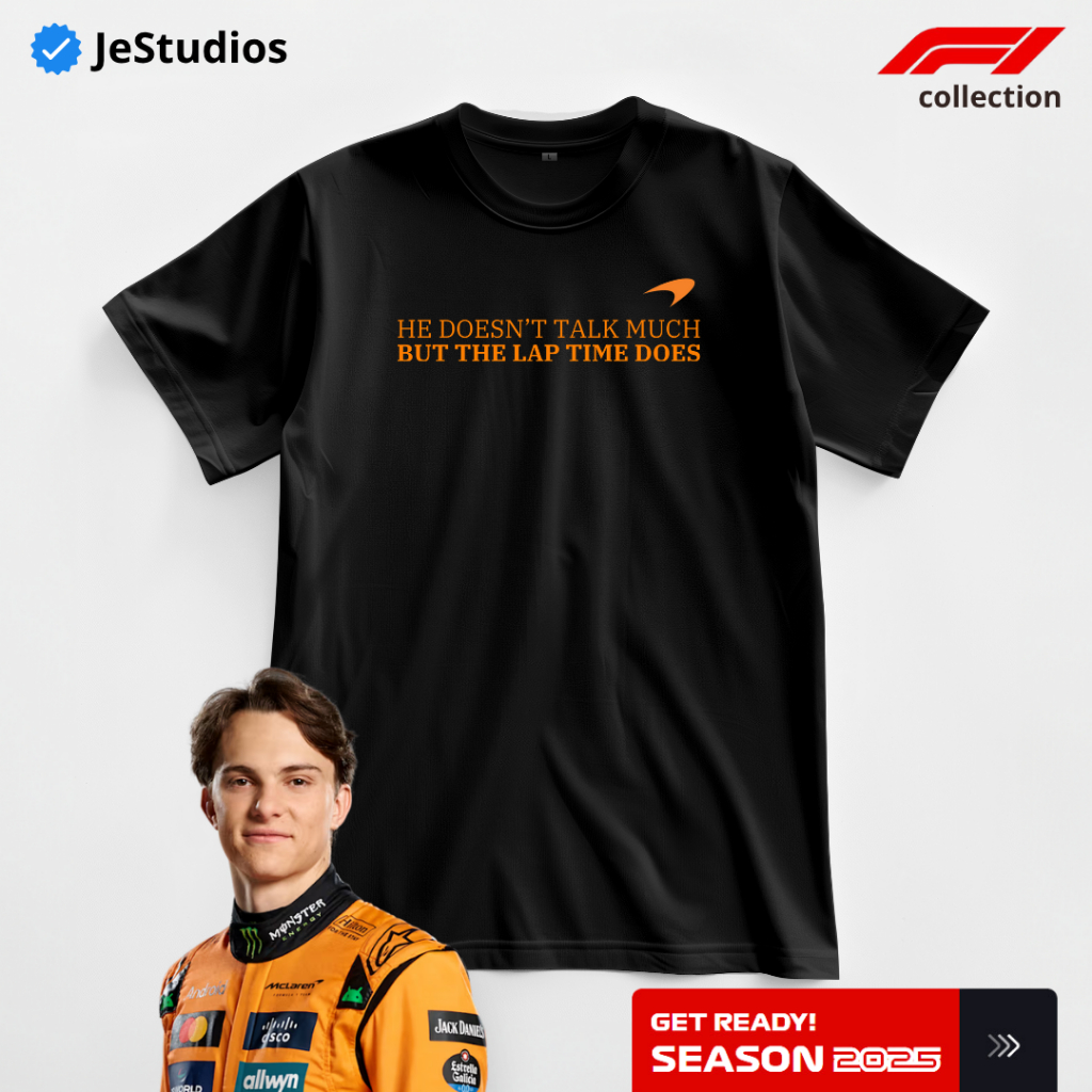Kaos Tshirt F1 Oscar Piastri Lap Time Mclaren Formula 1