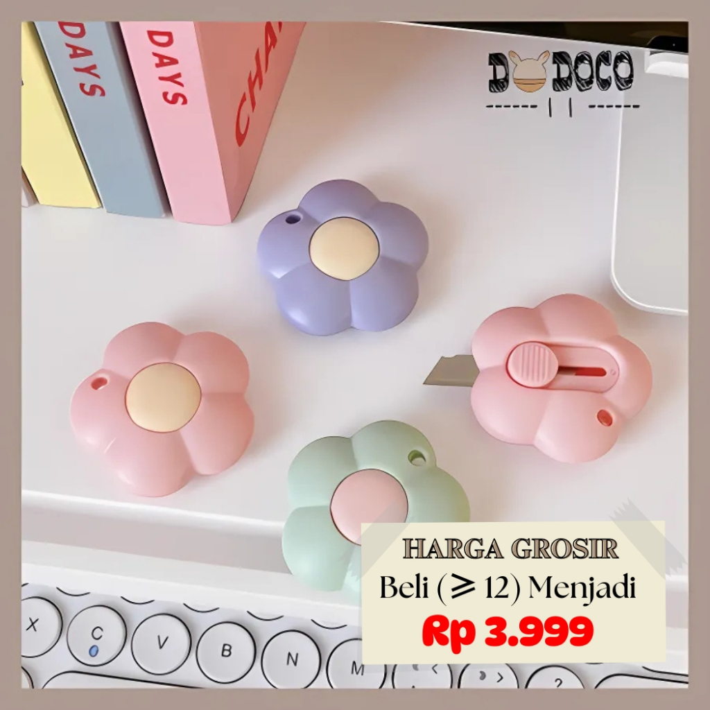 

Cutter Mini Lucu Motif Bunga Awan Untuk Buka Paket - AT01