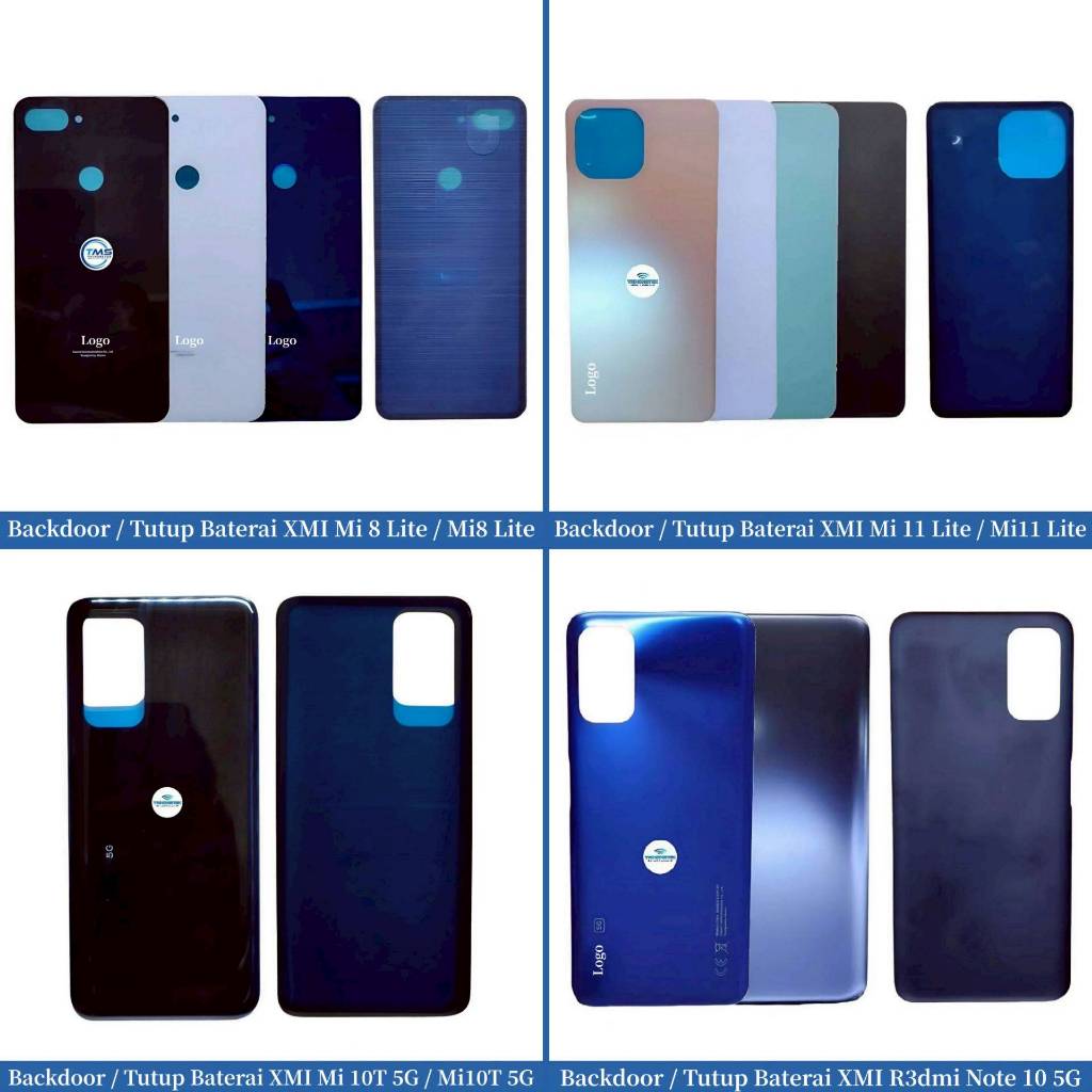 Backdoor - Tutup Baterai Xiaomi Redmi Note 10 5G - Mi8 Lite - Mi11 Lite - Mi10T 5G