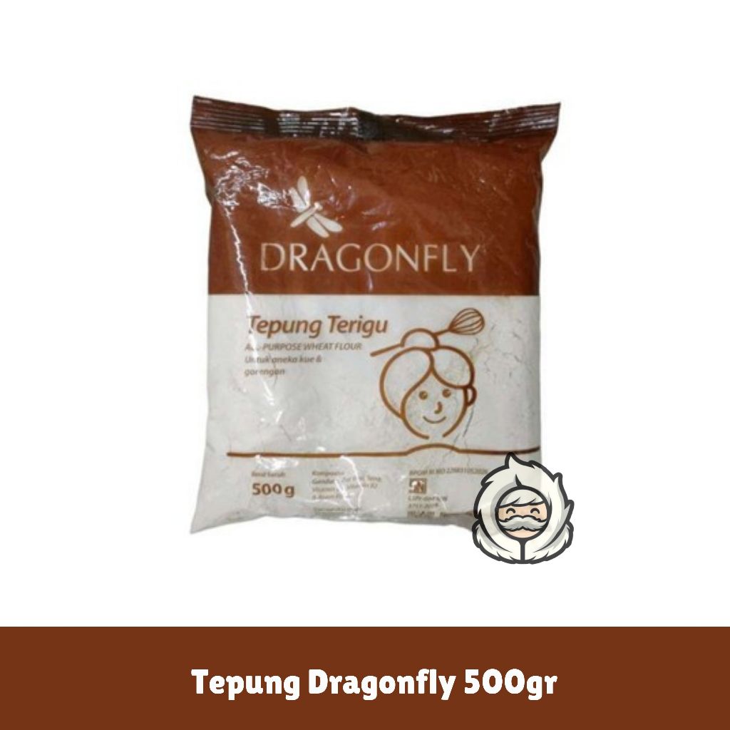 

Tepung Terigu Dragonfly 500gr / Tepung Dragon Fly 500gr