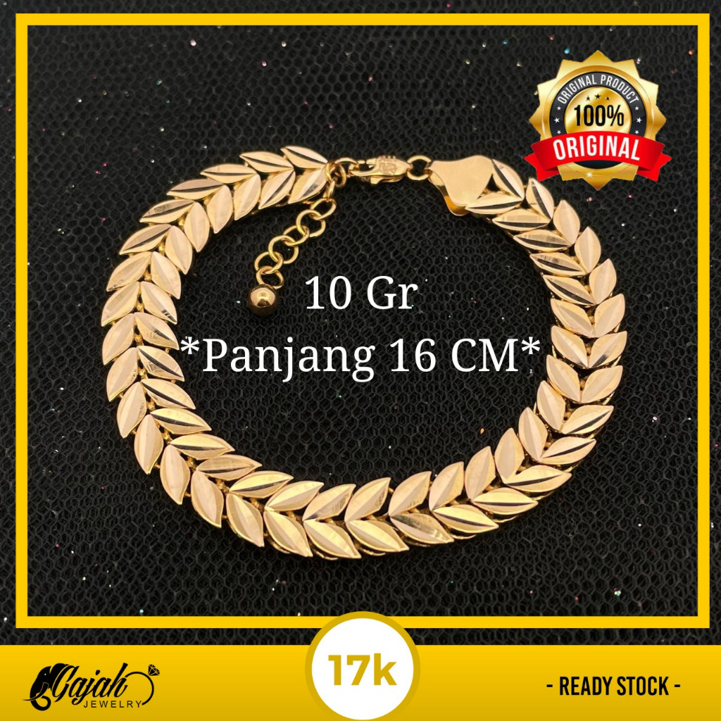 Gelang Daun Emas 17K -  10 Gram 7699