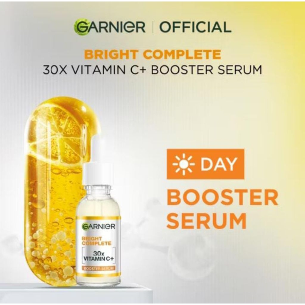 GARNIER Serum Vitamin C Bright Complete Vitamin C 30× Booster Serum Skincare – 15 ml / 30 ml / 50 ml