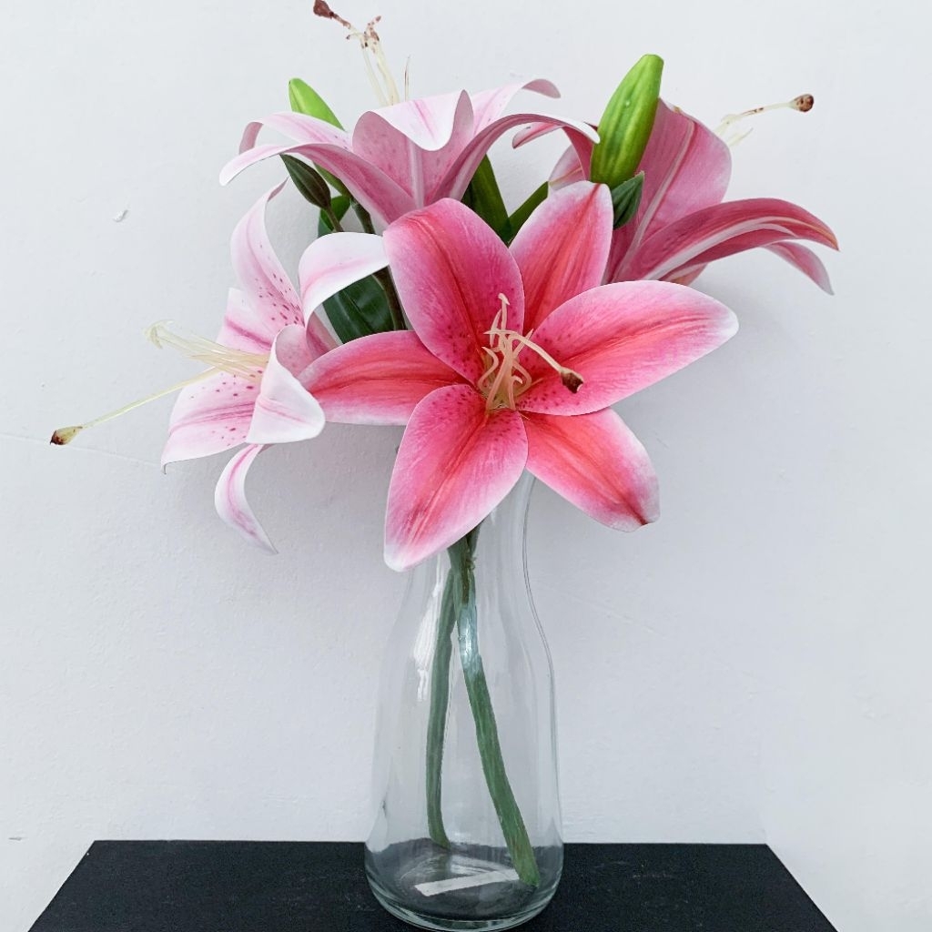 Vas Kaca Bentuk Botol / Vas Botol Kaca/  Vas Kaca Aesthetic / Vas Bunga Kaca