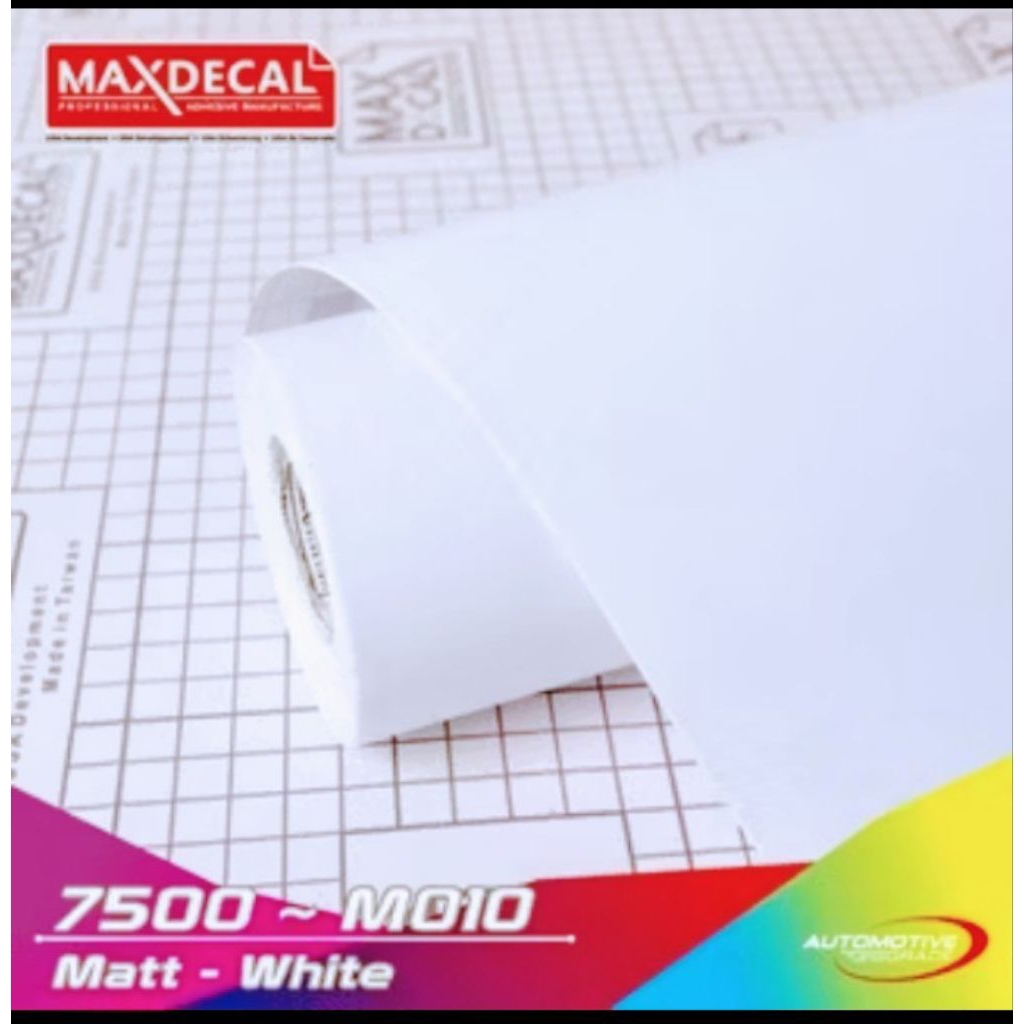 Skotlet stiker motor putih doff maxdecal