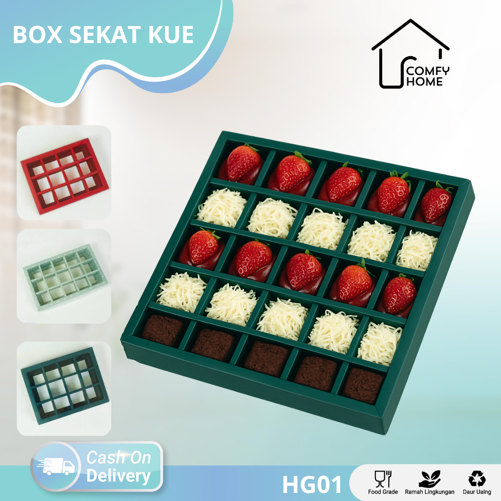 

Box Sekat Mika I Box Kue Kering I Box Nastar Sekat Box Imlek | Dos Lebaran | Dus Kue Lebaran I HG01
