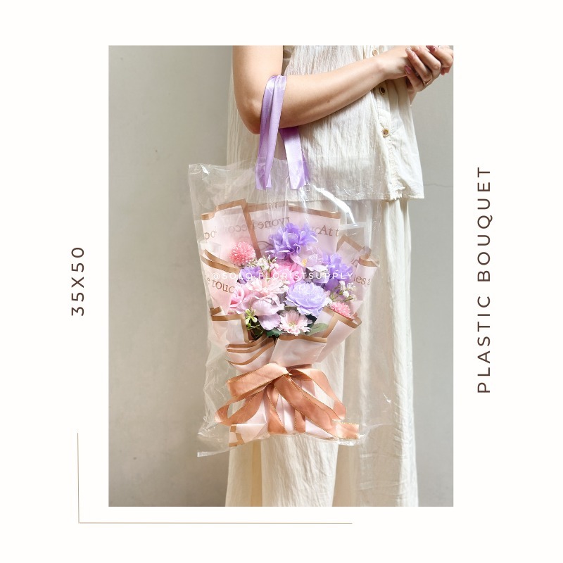 

1 PCS PLASTIC BOUQUET KANTONG BUKET PLASTIK ARTIFICIAL FLOWER BAG