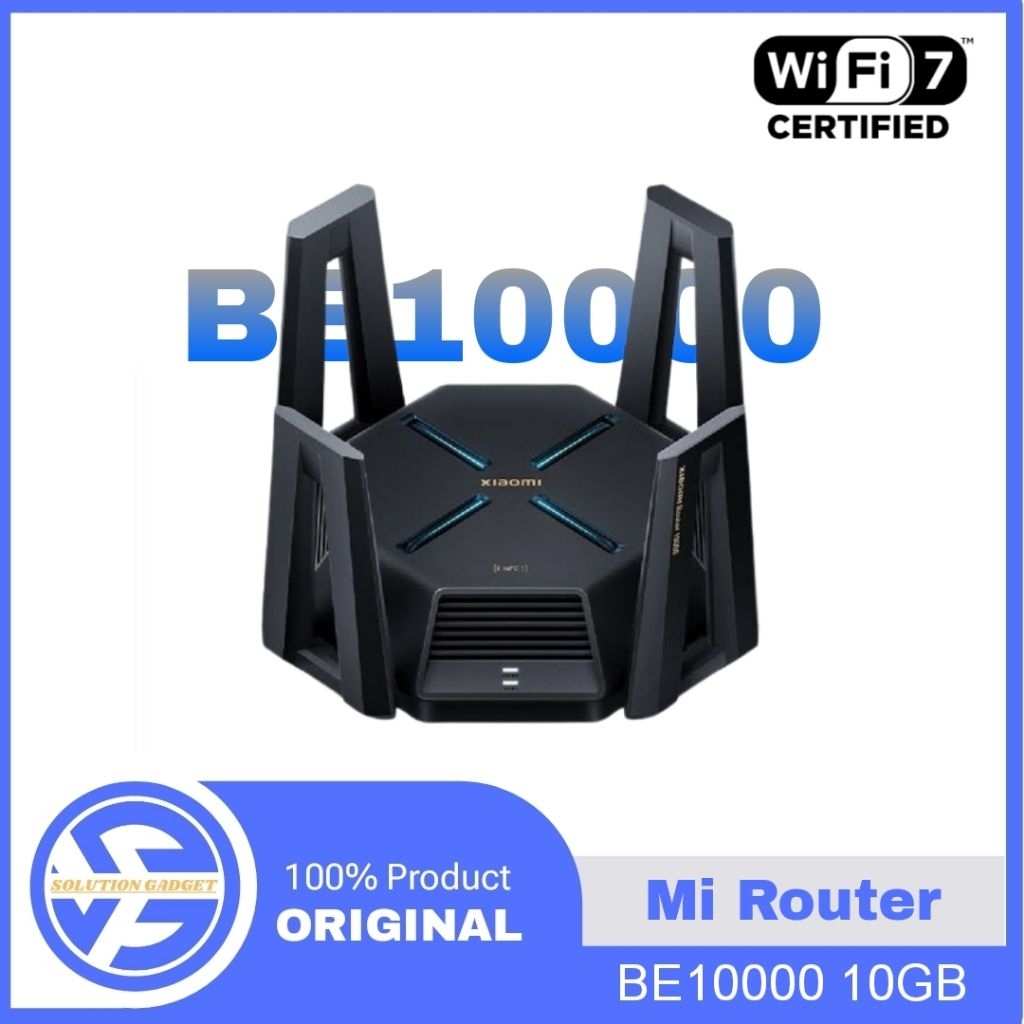 Xiaomi BE10000 10G WiFi 7 Router – Kecepatan Ultra, Port 10Gbps, RAM 2GB, MLO Technology