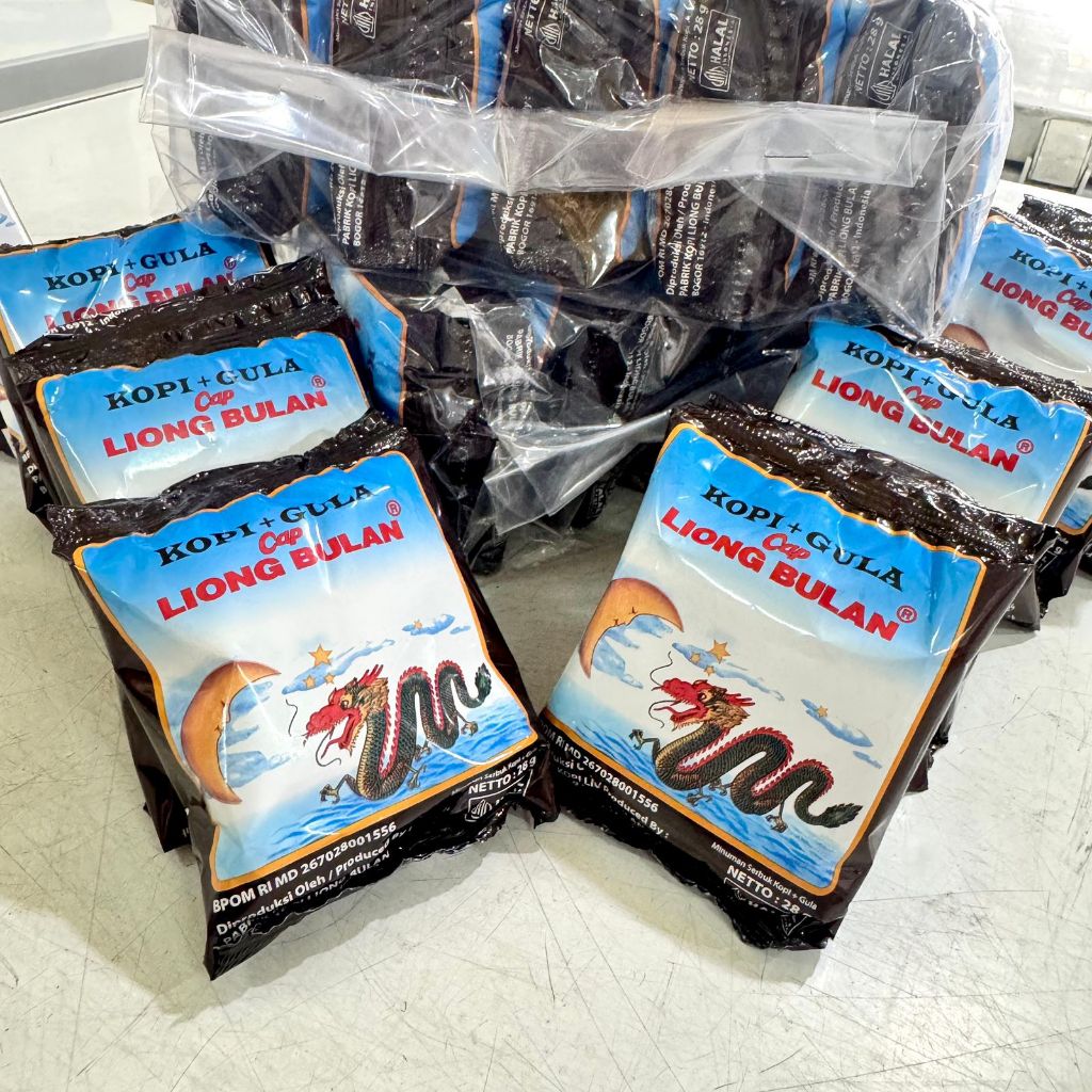 

Kopi Liong Bulan Plus Gula khas Bogor asli 25Gr 1pack / 2 Renceng ( isi 20 sachet ) Tanpa Pengawet