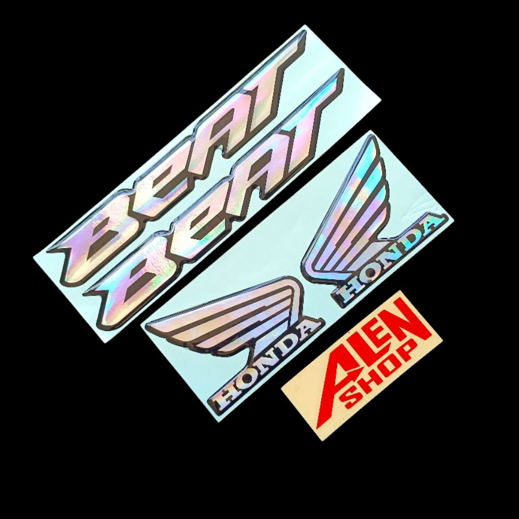 STIKER TIMBUL EMBLEM HONDA BEAT 1 SET HOLOGRAM