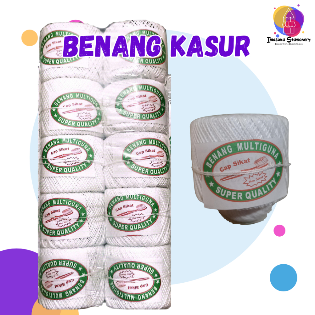 Tali Kasur / Benang Kasur / Tali Benang Kasur / Tali Rami Kasur Bendera Plastik Imasuka Stationery