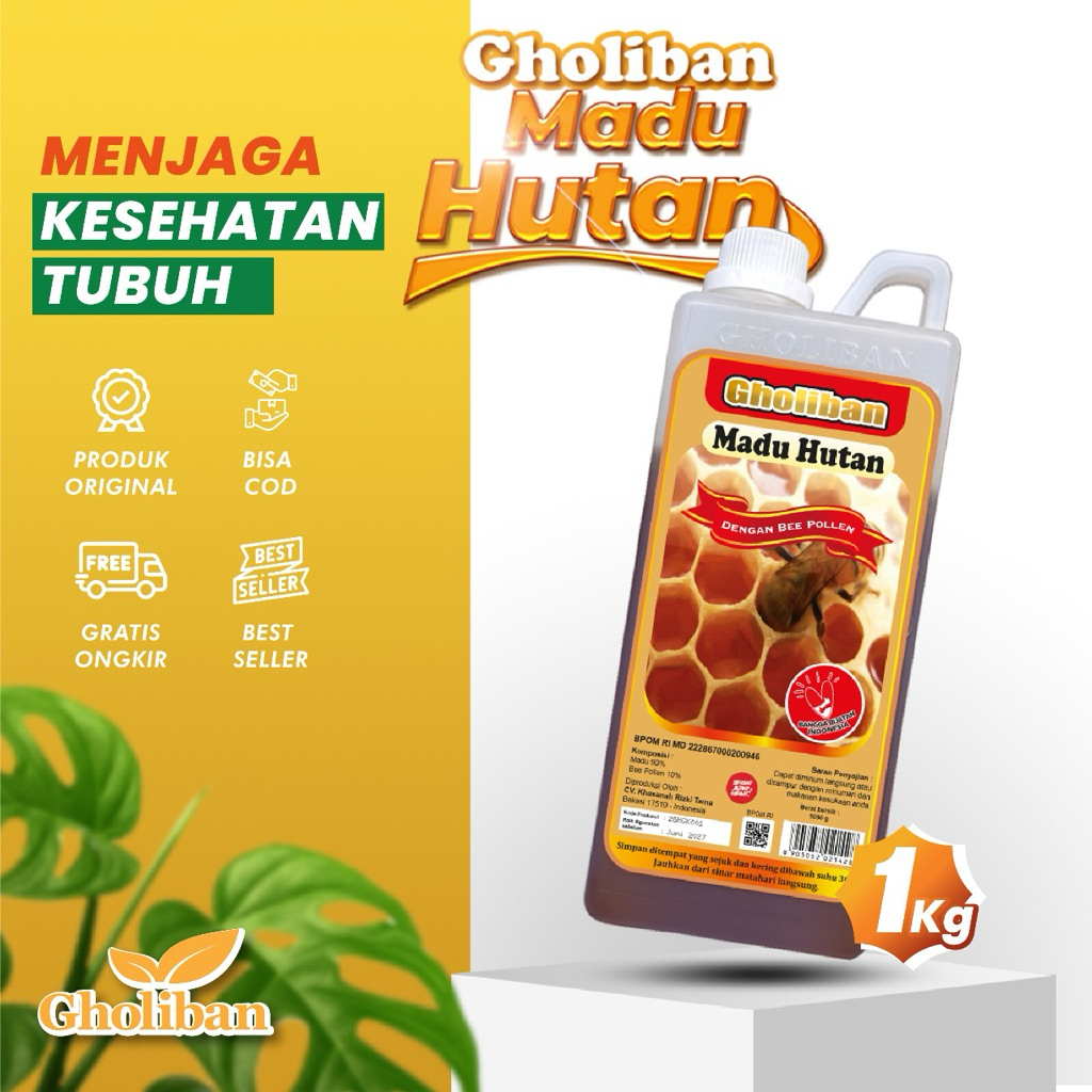 

men Gholiban Madu Hutan Kallimantan 1 Kg Plus BeePollen