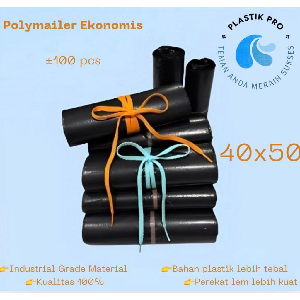

40x50cm - Kantong Plastik packing Polymailer ekonomis bisa buat packing baju olshop ukuran 40x50cm