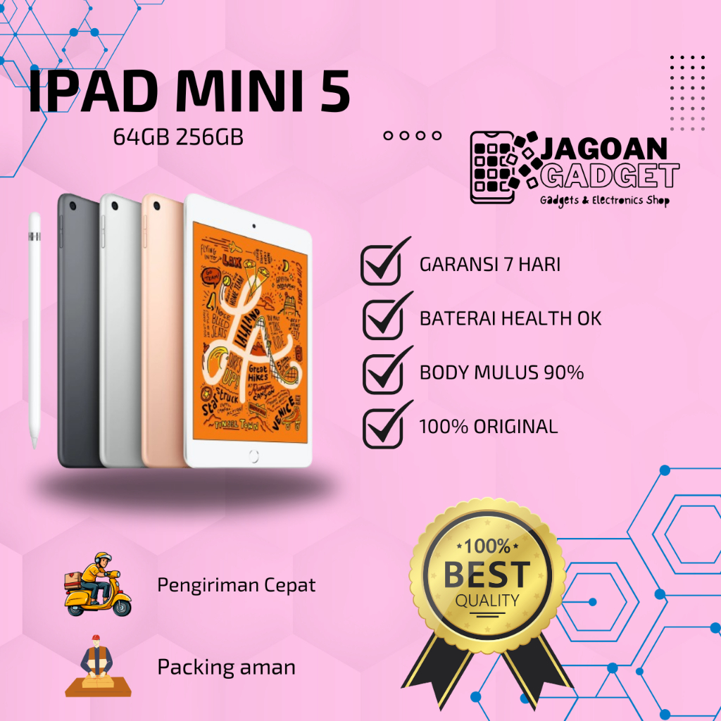 iPad Mini 5 64GB 256GB Wifi Only Second Original Fullset | JAGOAN GADGET