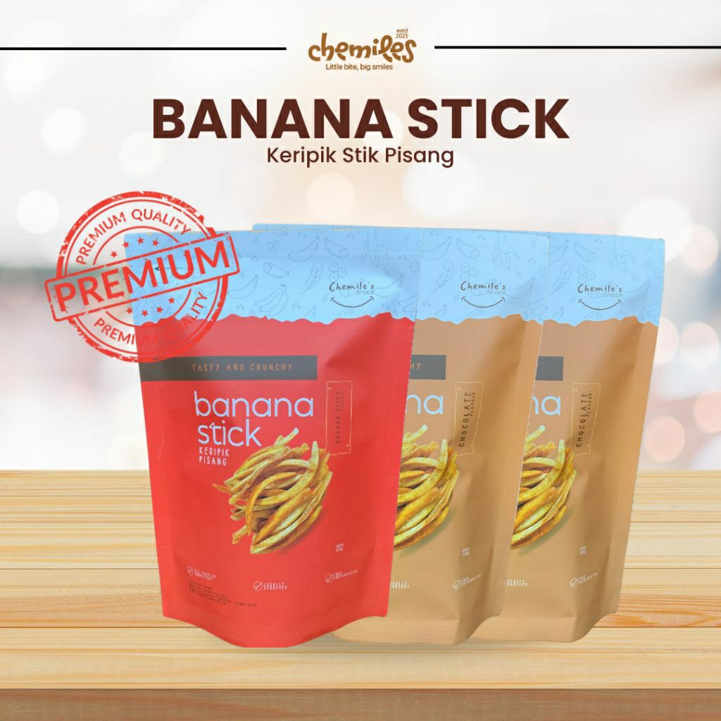 

Keripik Pisang Keripik Buah BUNDLING BANANA STICK 1 PCS BALADO + 2 PCS CHOCO