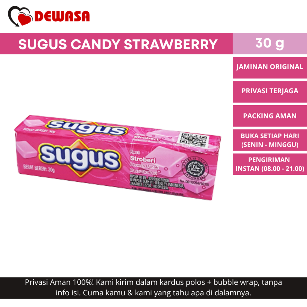 

Sugus Strawberry Stick 30g – Permen Kenyal Rasa Stroberi Manis Segar