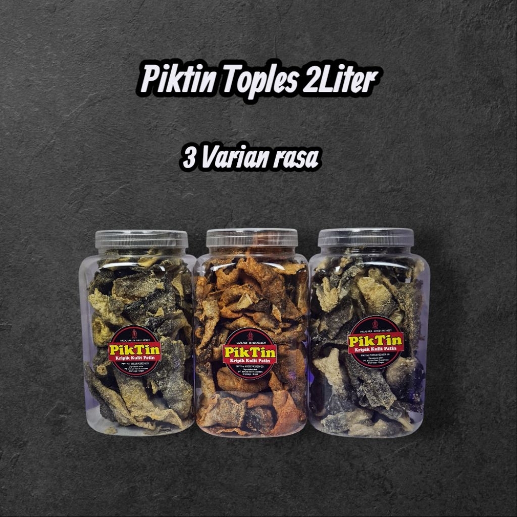 

Piktin Keripik kulit ikan patin gurih renyah berkualitas ukuran toples 2Liter