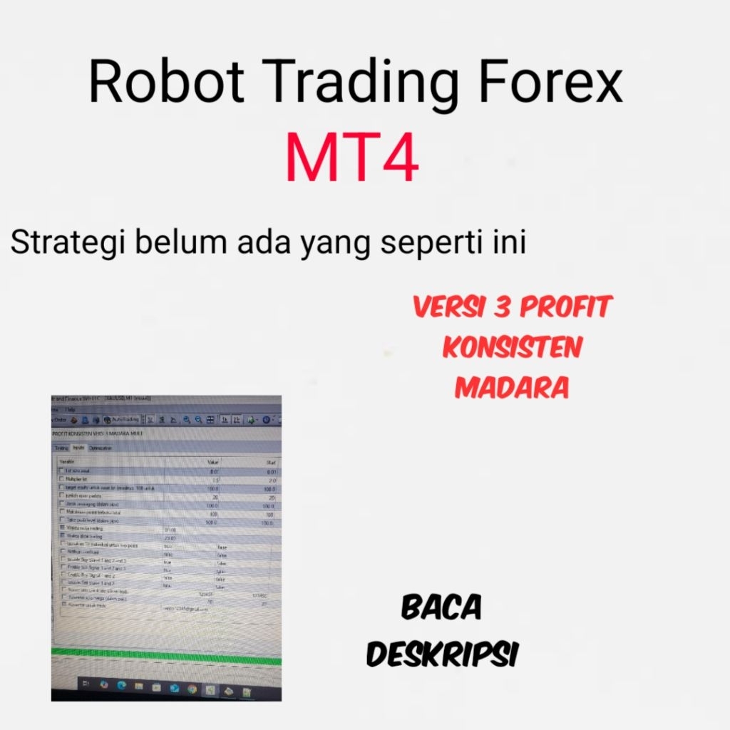Robot Trading Versi 3 Profit Konsisten Madara dengan strategi belum ada didunia ini baru ini terbaik
