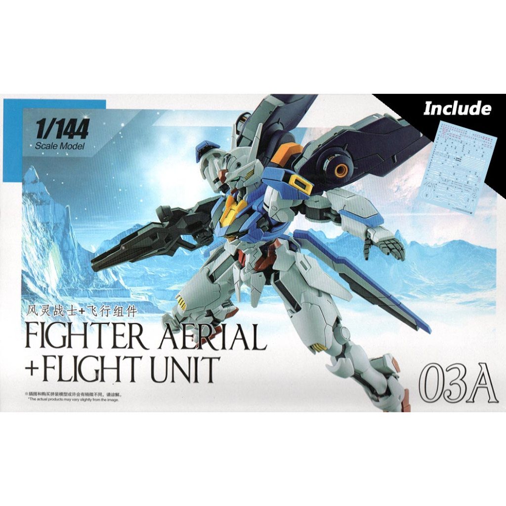 HG Hongli / Daban 1:144 Fighter Aerial + Mirasoul  Flight Unit + Permet Score 5 & 6 Sticker + Water 