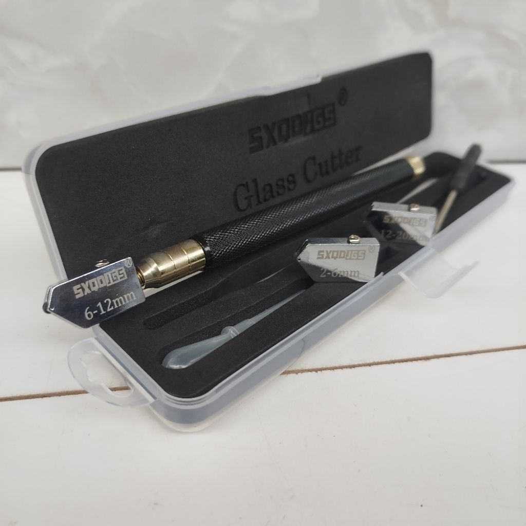 Glass Cuttr Set Alat Potong kaca Full Satu Set Alat Pemotong kaca Pisau potong kaca keramik original