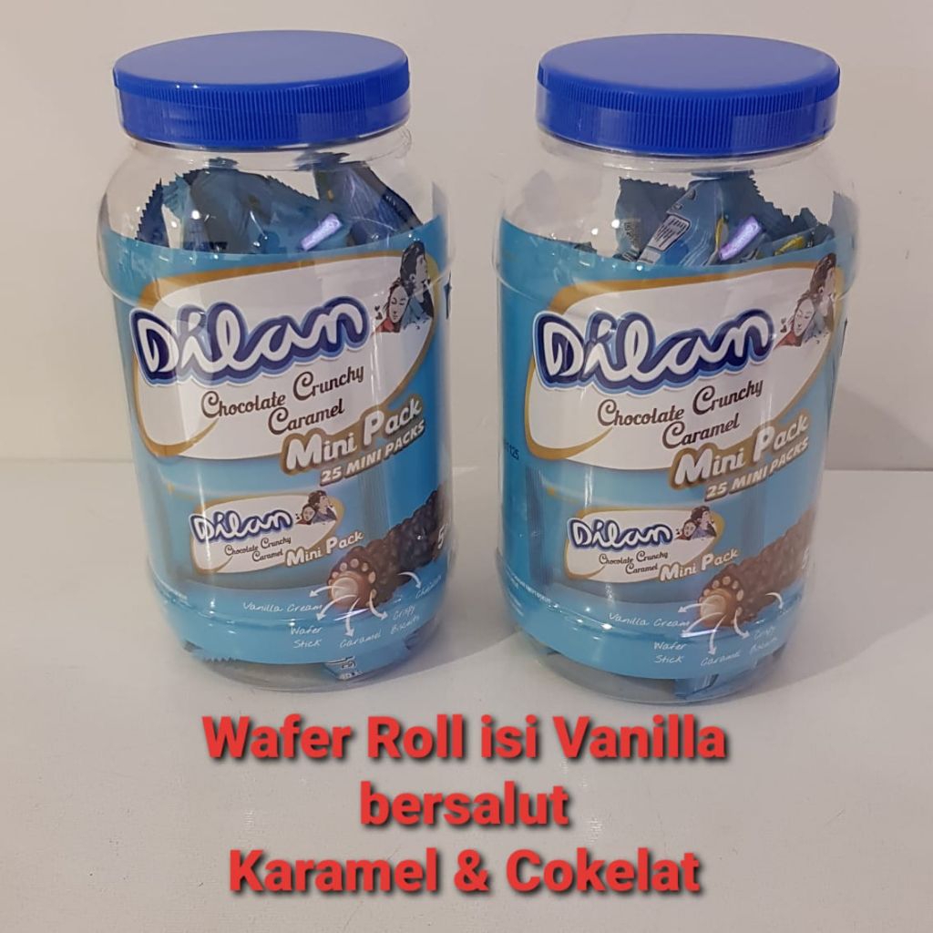 

Dilan Chocolate Crunchy Caramel 5 in 1 isi 25 mini pack @ 9,5 gr