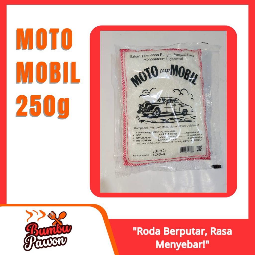 

Motto Cap Mobil - Penyedap Rasa Masakan 250g | Rasa Lezat & Gurih Maksimal