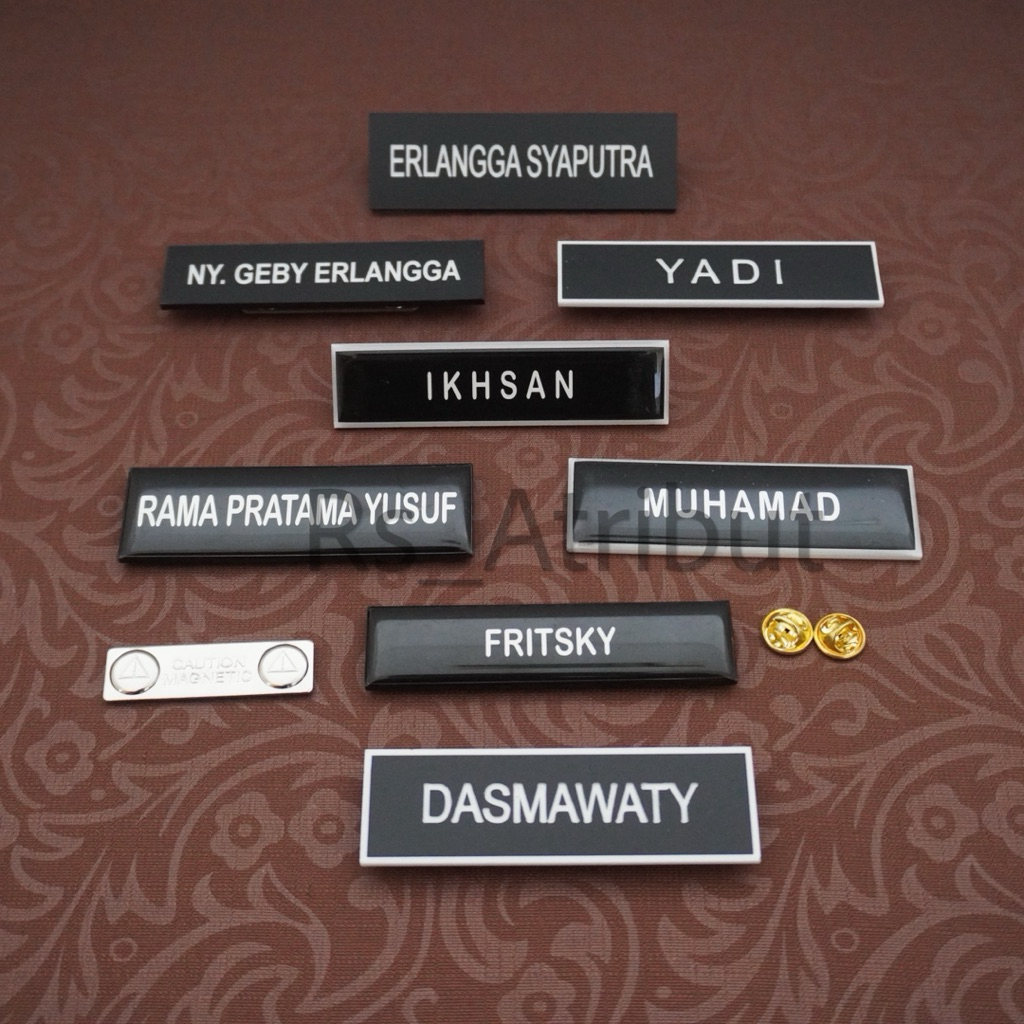 

Papan Nama / Name Tag Pdh Polri Pol pp Satpam Sabhara Brimob TNI Bhayangkari Pns Asn Kemendagri Premium