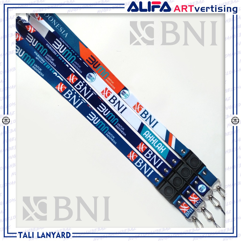 

TALI LANYARD GANTUNGAN ID CARD/HP/KUNCI/DLL.. BUMN BANK BNI