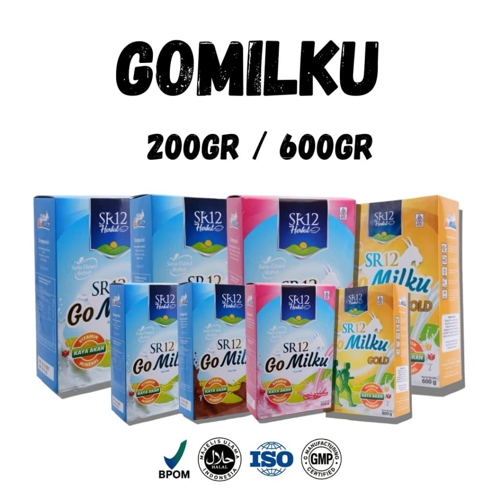 

(200g & 600g) SR12 Go Milku Susu Kambing Etawa Susu Nutrisi Anak Penggemuk anak BY SR12.Kid