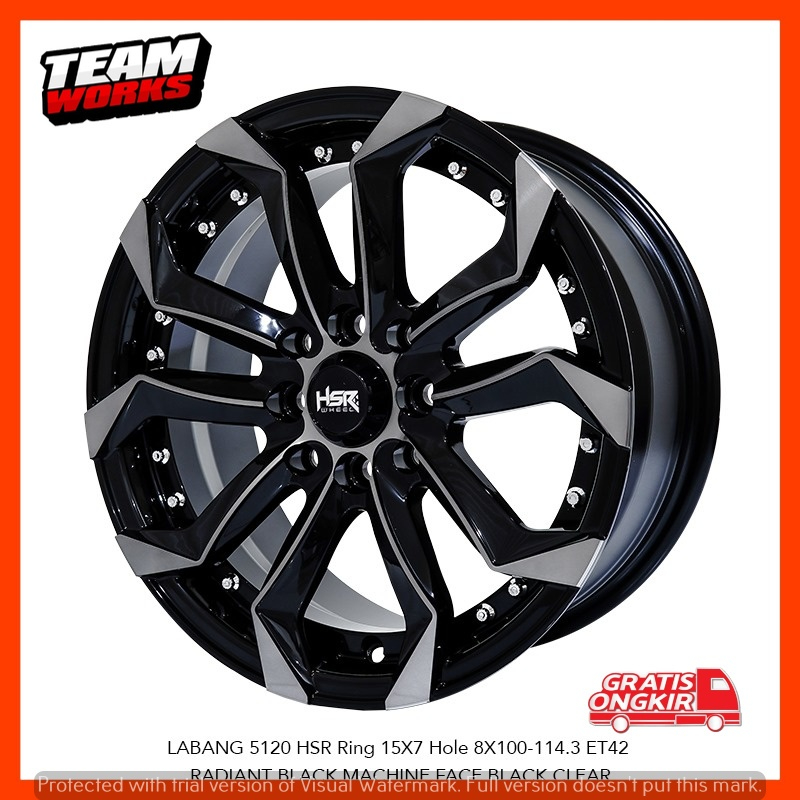 VELG RACING MOBIL RING 15 HSR LABANG PCD 8X100-114.3 UNTUK KIJANG AVANZA CAYLA BRIO PELK R15