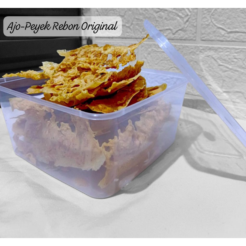 

AJO | PEYEK REBON ORIGINAL TOPLES KOTAK KEMASAN 750 ML || 1500 ML