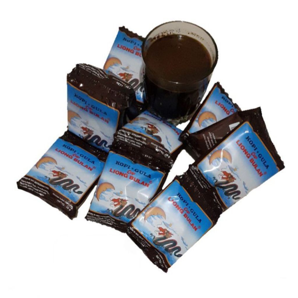 

Kopi liong plus gula 1 pak isi 20 pcs / kopi liong khas bogor