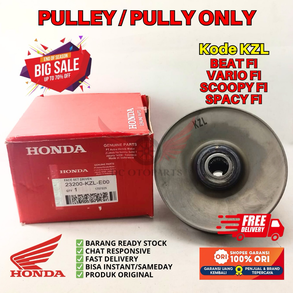 KZL PULLEY BEAT FI ORIGINAL AHM HONDA, PULLY ORIGINAL VARIO FI, PULLEY SCOOPY FI ORIGINAL, PULLY SPA