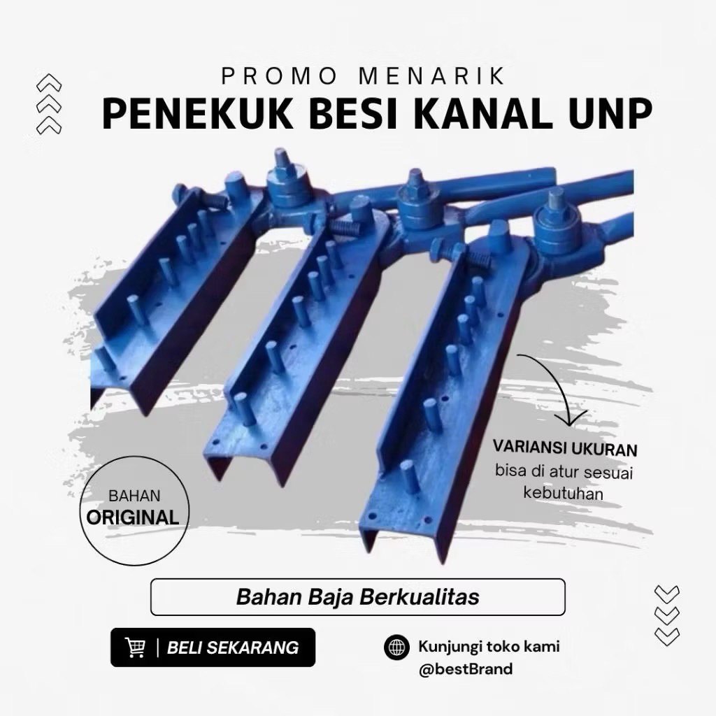 ALAT PENEKUK BESI KANAL UNP KOKOH KUAT UKURAN 4MM 6MM 8MM 10MM 12MM