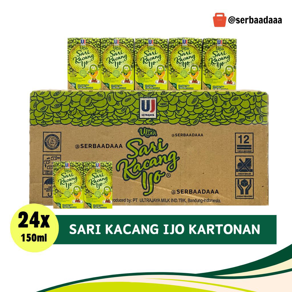 

Ultra Sari Kacang Ijo 150 ml | 1 Dus Isi 24 Pcs