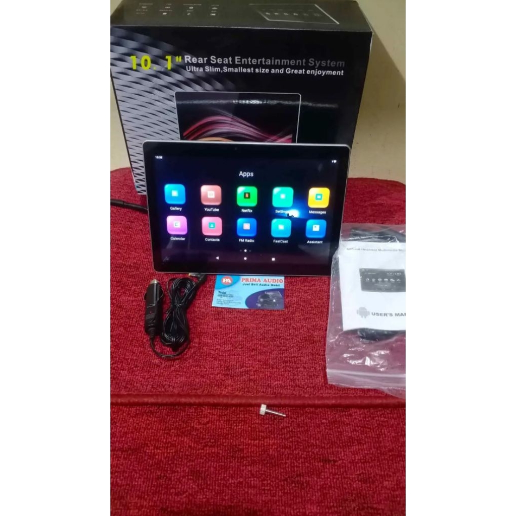 Bekas Display TV Headrest 10in CLIP ON ANDROID (1biji)
