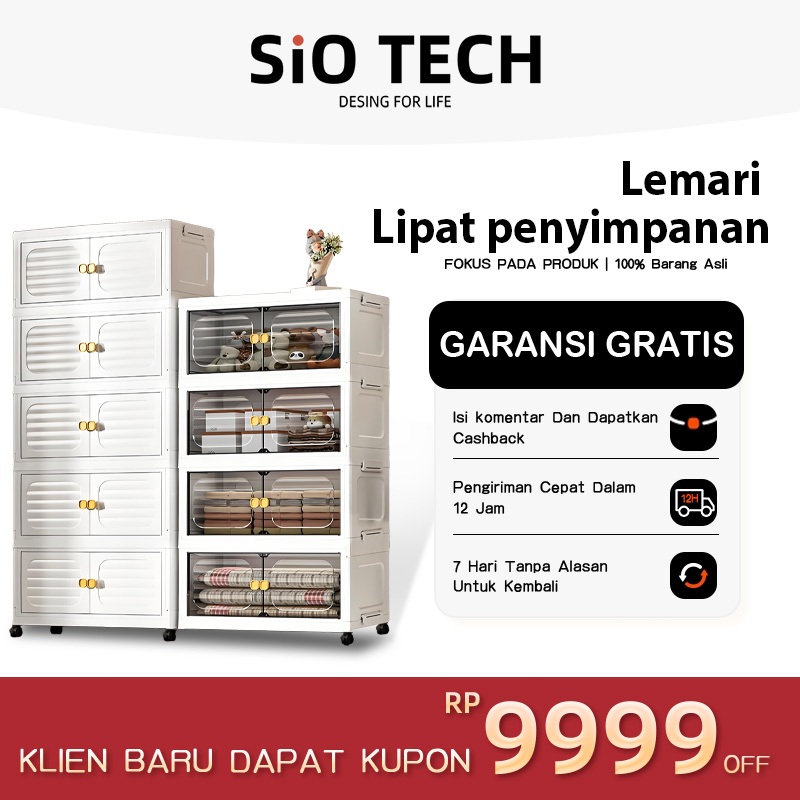 Lemari Lipat Plastik Susun/Wardrobe Storage/Lemari Plastik Baju/Lemari Pakaian Ekstra besar