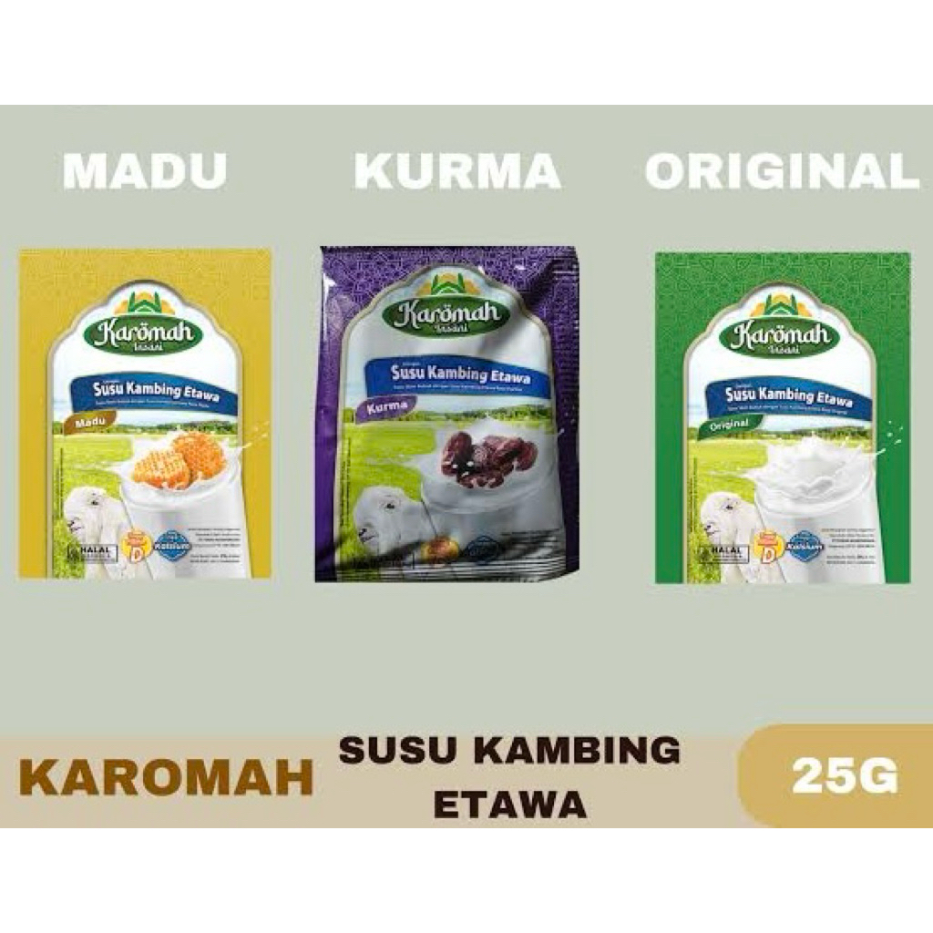 

Goat Milk Powder Karomah / Susu Kambing Karomah 25 Gram