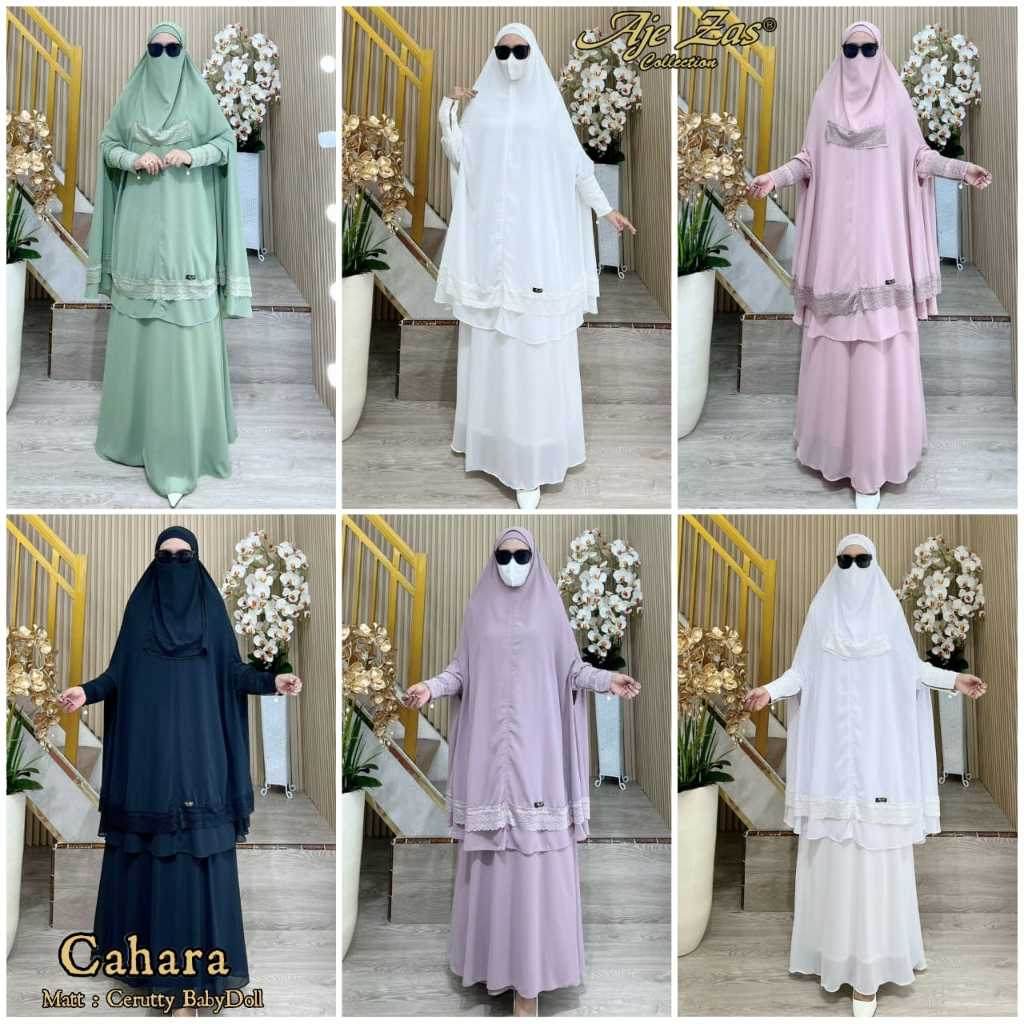 Gamis Jubah Jumbo Bolong Tangan Kode CAHARA Matt Ceruti BabyDoll BY AJEZAS