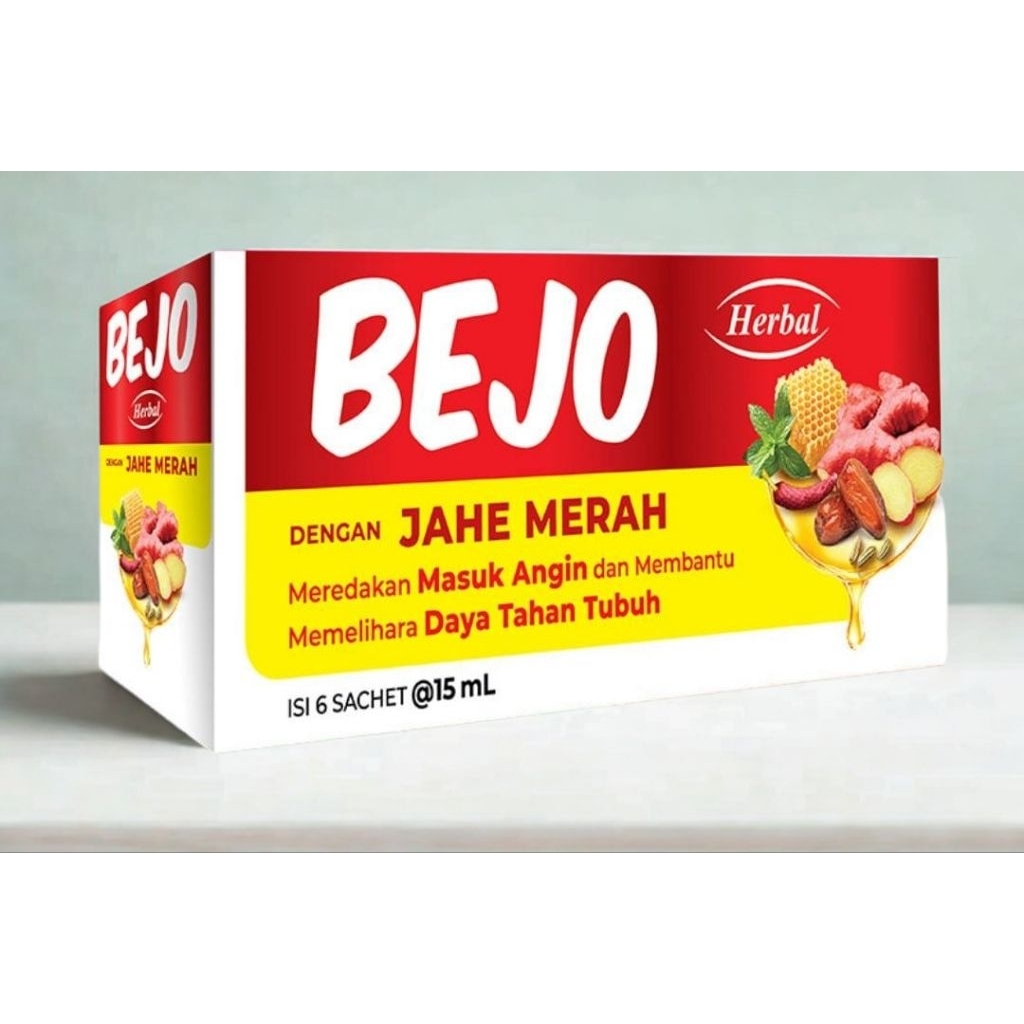 

Bejo 6 sachet x 15ml Jahe Merah Masuk Angin